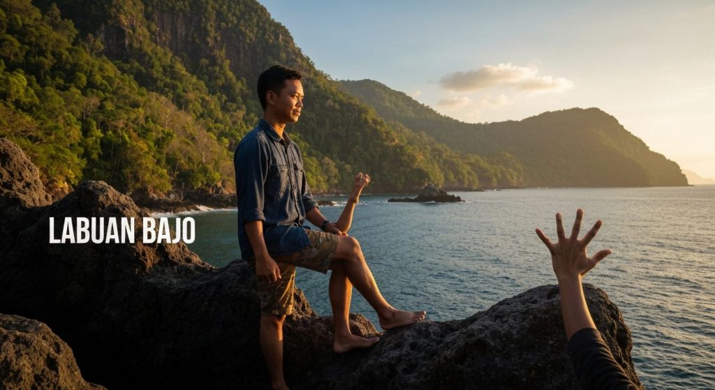 labuan bajo visa kitas for property buyer — Photorealistic editorial travel photograph relevant to: The independent, pla